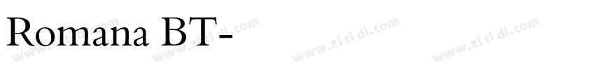 Romana BT字体转换